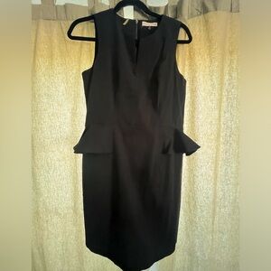 REBECCA TAYLOR Little Black Dress LBD Peplum sz 8 Stunning fitted